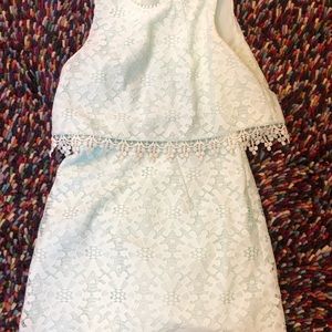 TopShop mint green, lace, sectioned dress.